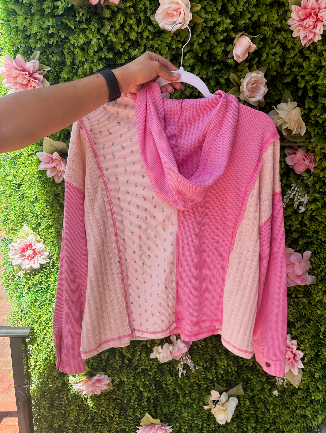 1. NEW Floral Waffle Top