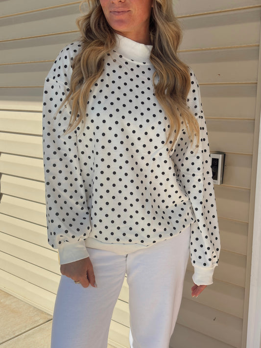 1. NEW Polka Dot Mockneck