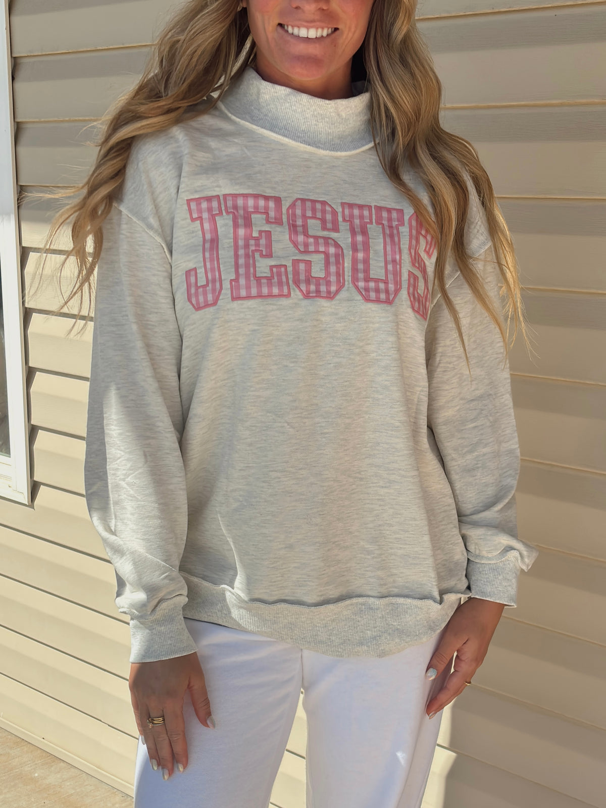 1. NEW Jesus Embroidered Mockneck