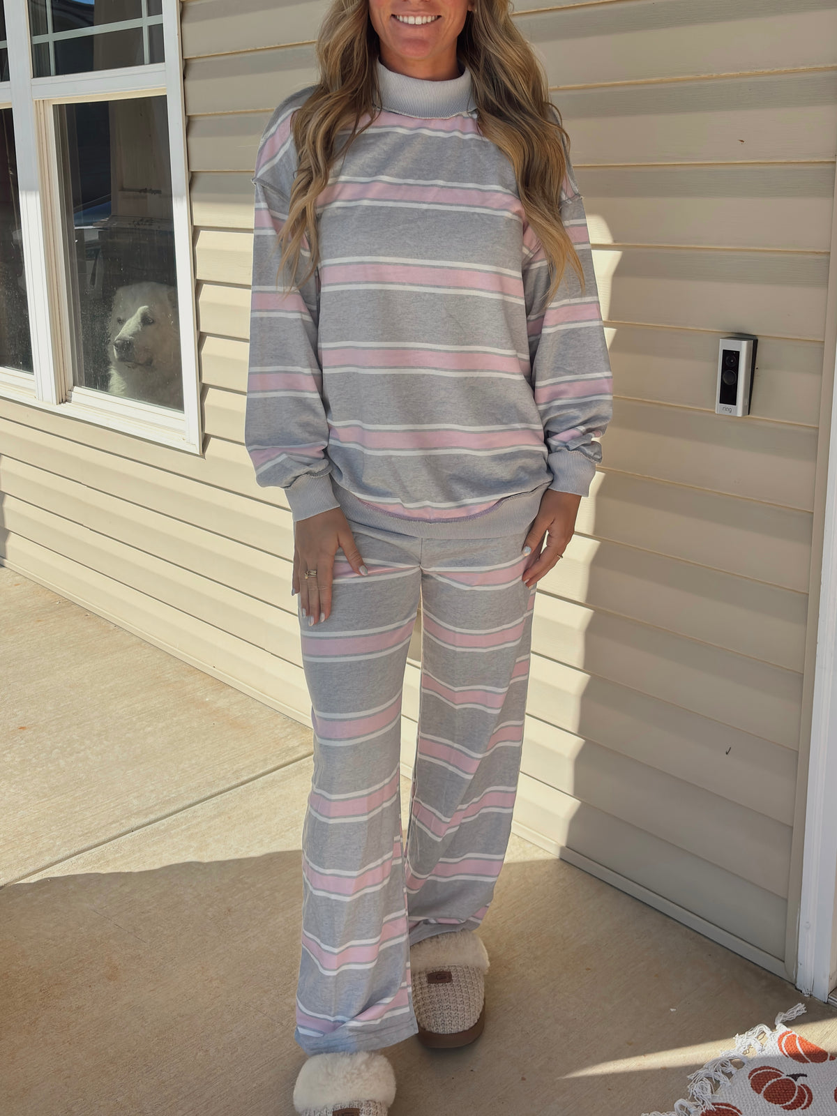 1. NEW Pink Stripe Set