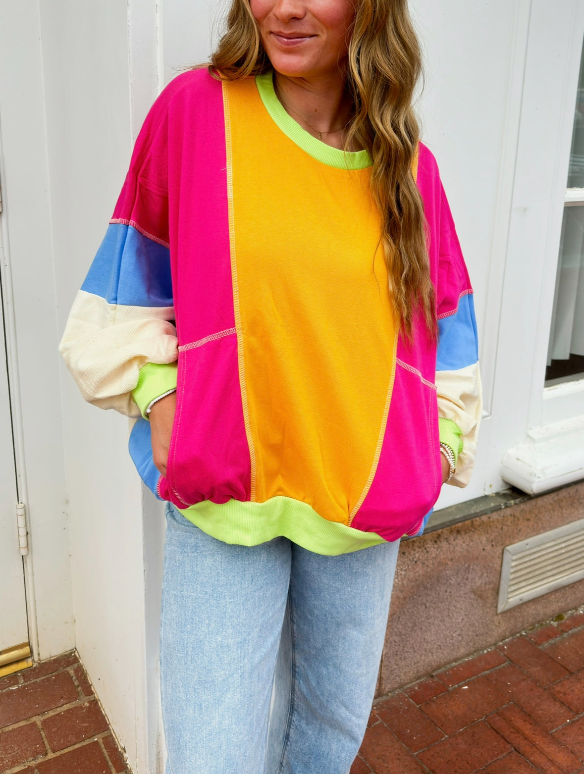 2. Neon Vibe Crewneck