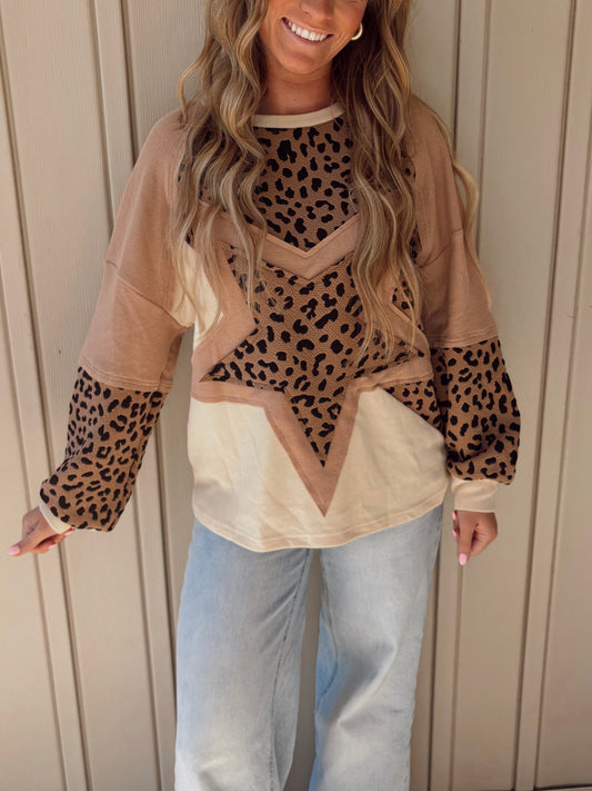 1. NEW Cheetah Star Sweatshirt