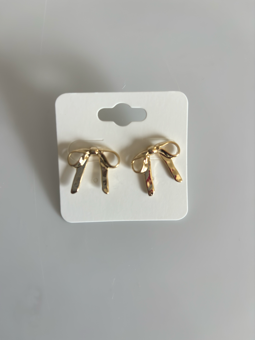 Gold Bow Studs