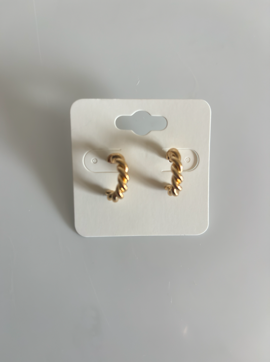 Twist Gold Hoops